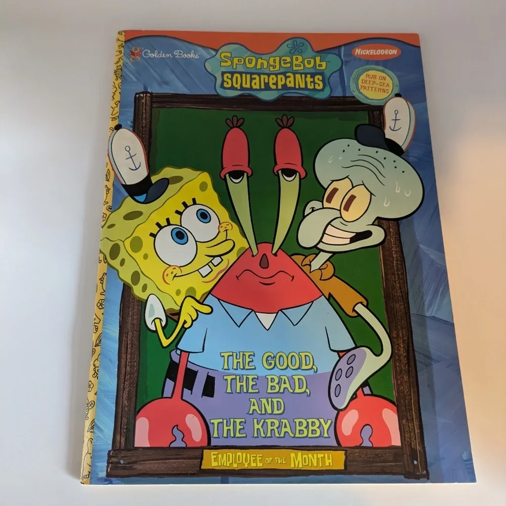 Spongebob The‎ Good Bad Krabby Employee Of The Month Golden Books Coloring Book